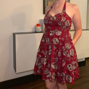 Hell Bunny Vixen Halter Dress w/ Pockets